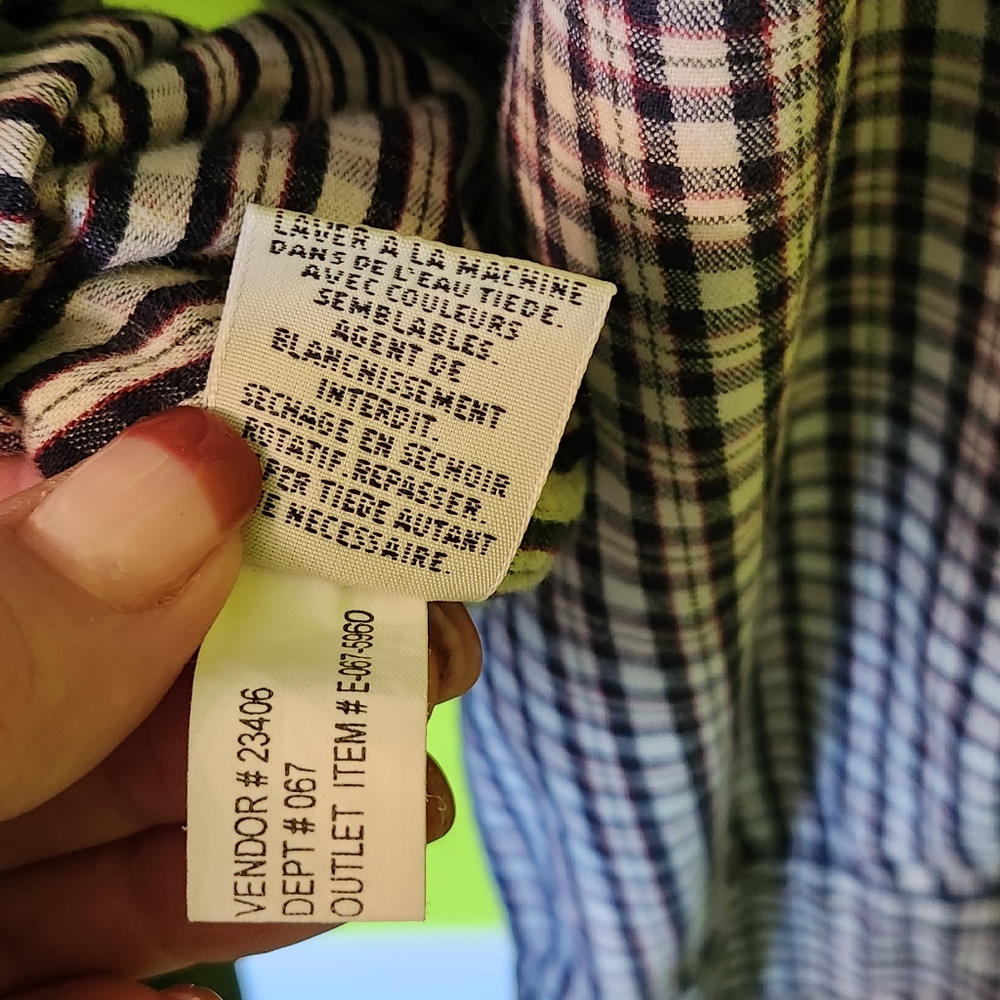 EDDIE BAUER Men's Plaid Long Sleeve Button Down Shirt Size Large NWOT - Picture 5 of 10